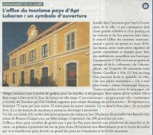 Fabrication et pose d'une enseigne pour l'Office de tourisme d'APT (84)